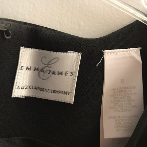 NWT Emma James size 6 Short Black Dress - Picture 3 of 4